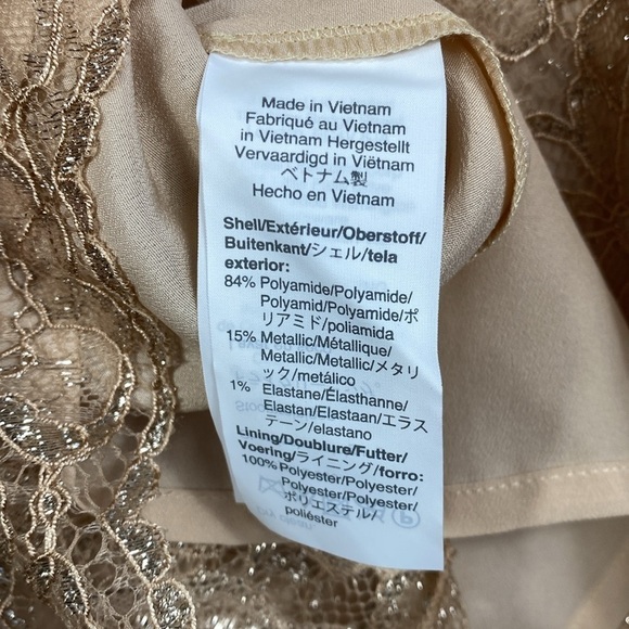 J. Crew metallic lace floral halter top 2X evening formal office shimmer - Picture 8 of 8